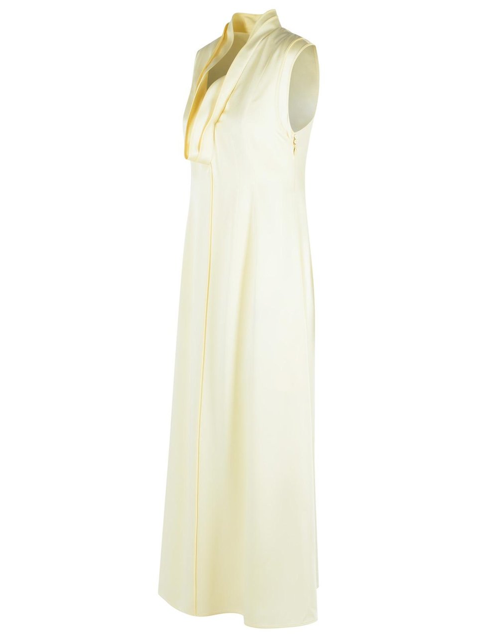 Jil Sander Ivory Acetate And Viscose Dress Neutraal