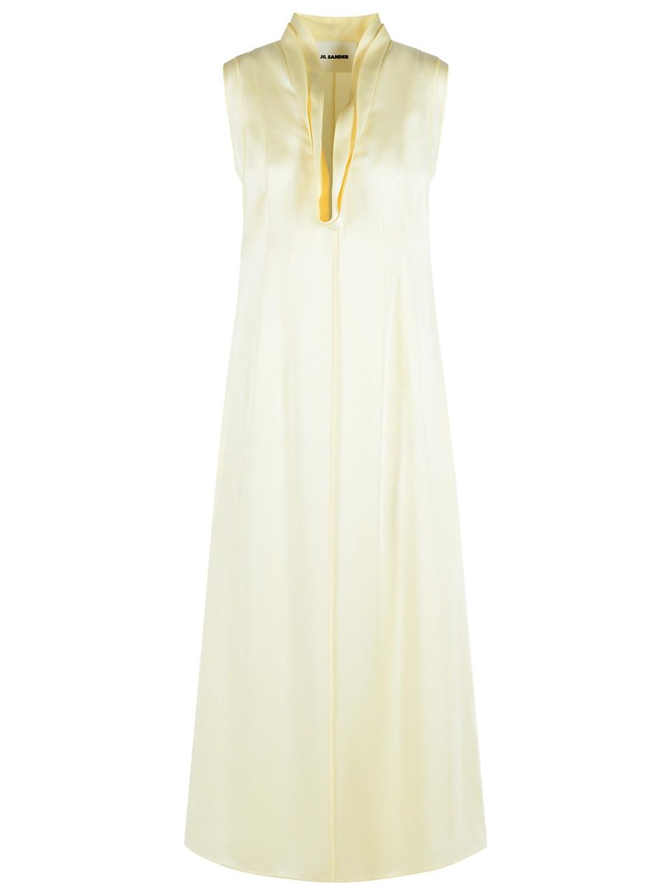 Jil Sander Ivory Acetate And Viscose Dress Neutraal