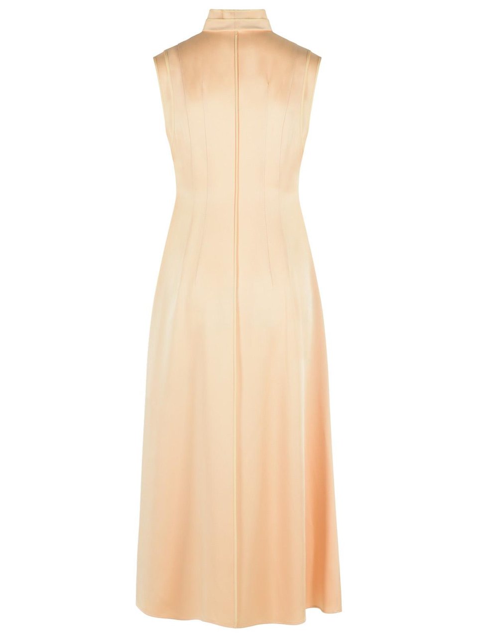 Jil Sander Acetate And Peach Viscose Dress Neutraal