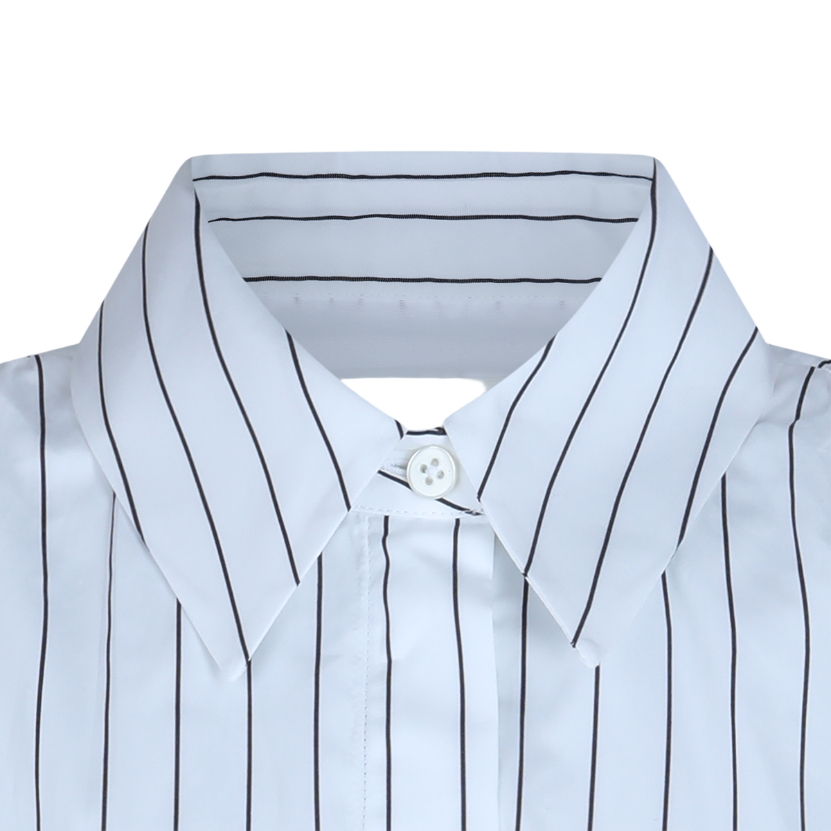 Jil Sander Classic Striped Button-Down Shirt Blauw