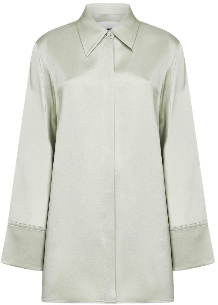 Jil Sander Shirts Verde Chiaro Groen
