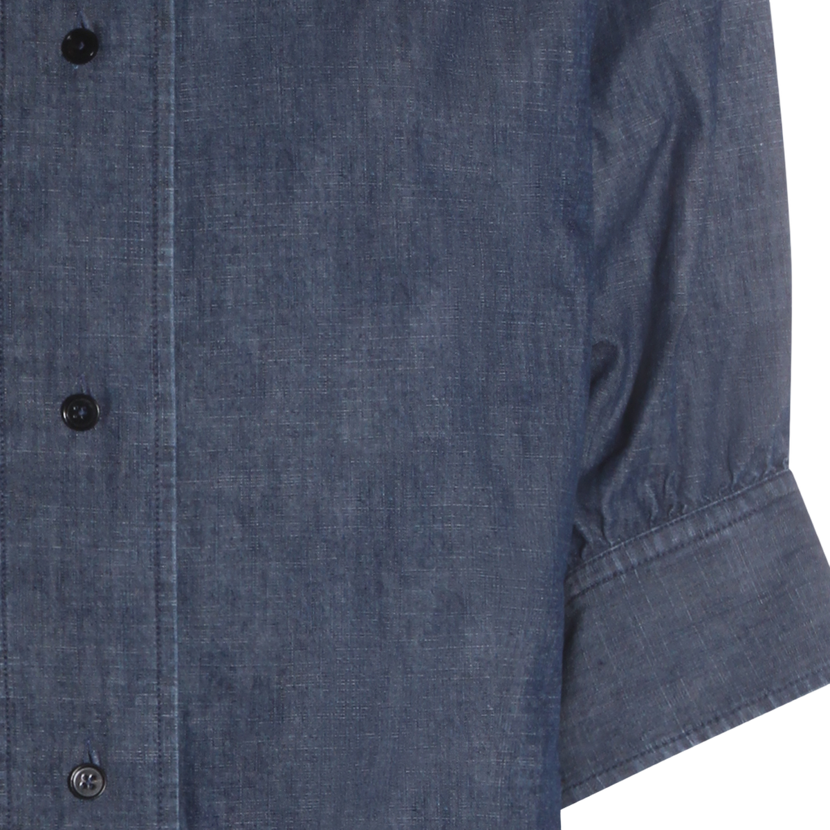 Jil Sander Structured Blue Shirt with Button-Down Front Blauw