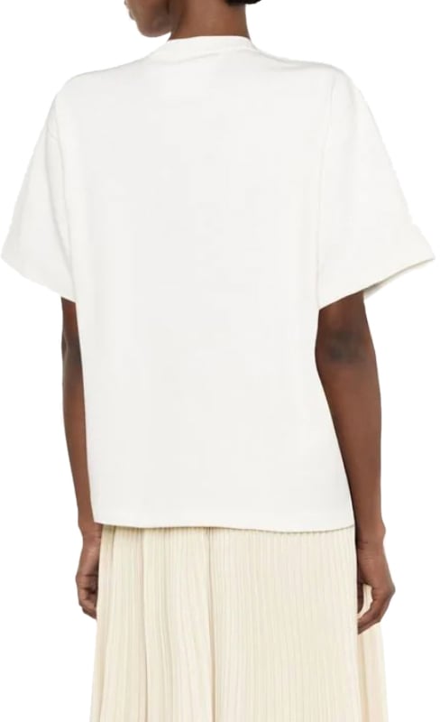 Jil Sander Logo T-shirt Porcelain Wit
