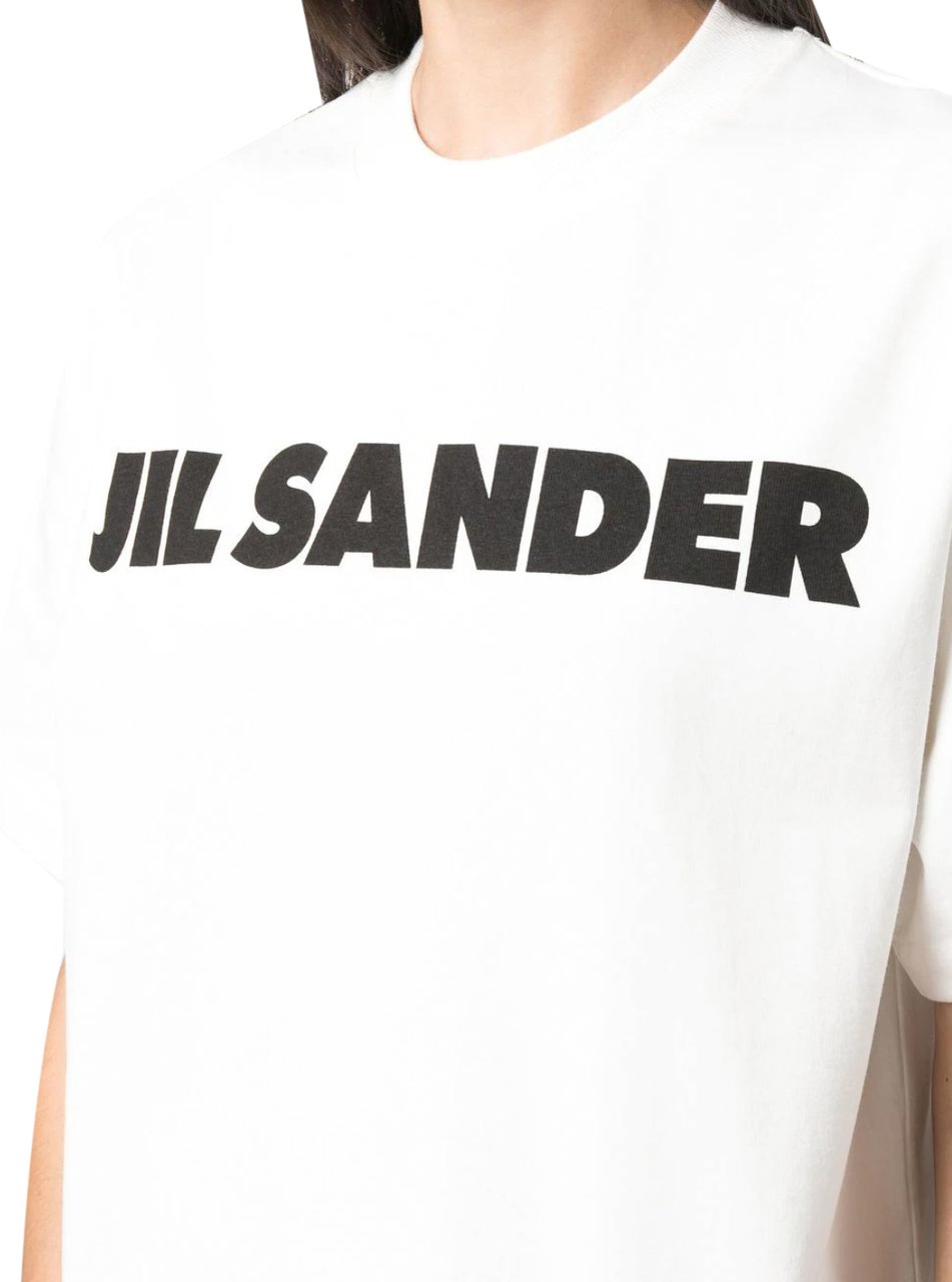 Jil Sander Logo T-shirt Porcelain Wit