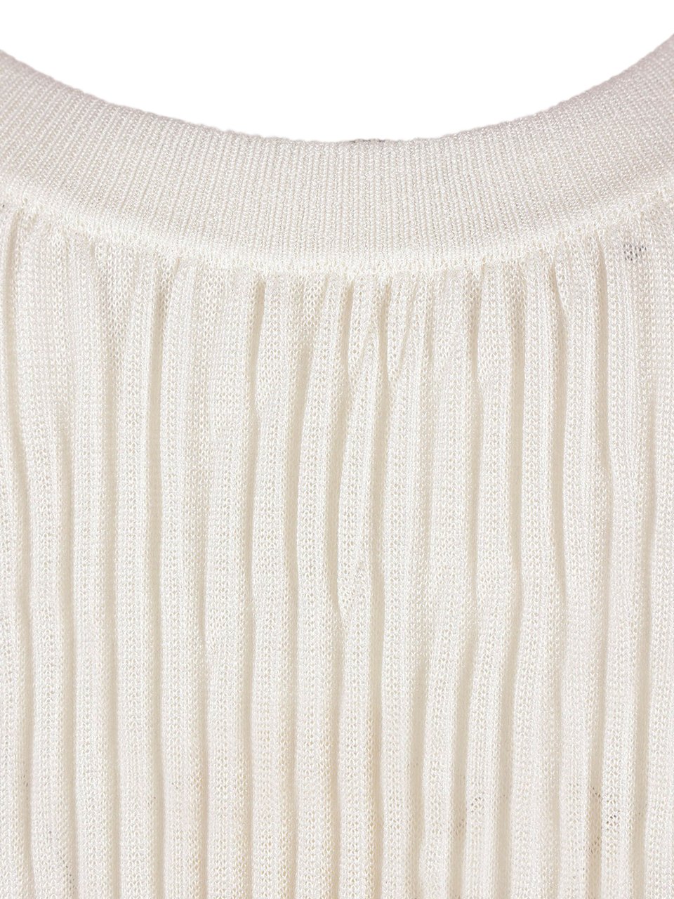 Jil Sander Ribbed Knit Top with Ruffled Sleeves Wit