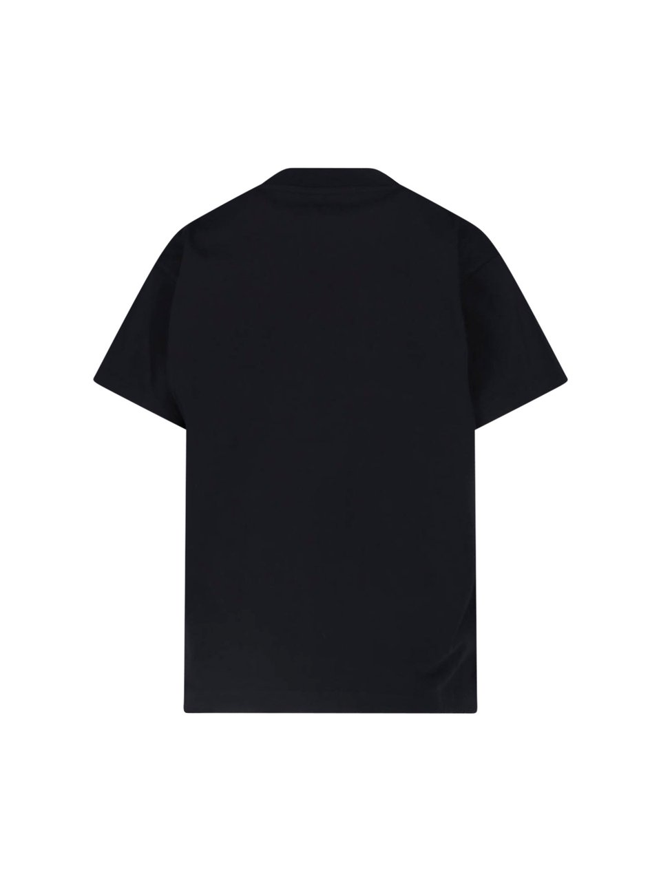 Jil Sander Black Crewneck Logo Cotton T-Shirt Zwart