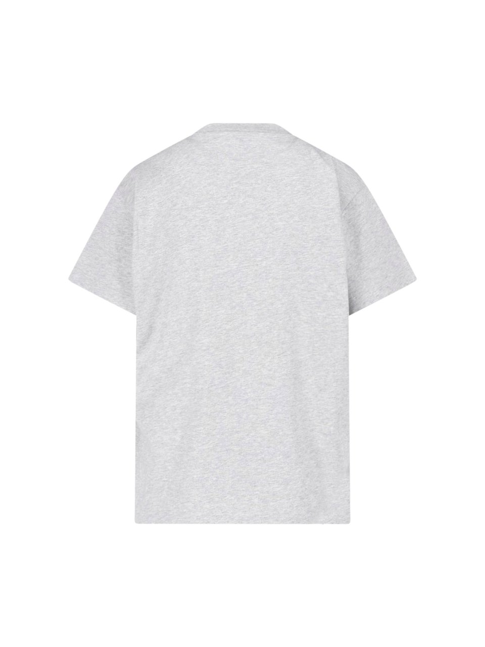 Jil Sander Grey Crewneck Logo Cotton T-Shirt Grijs