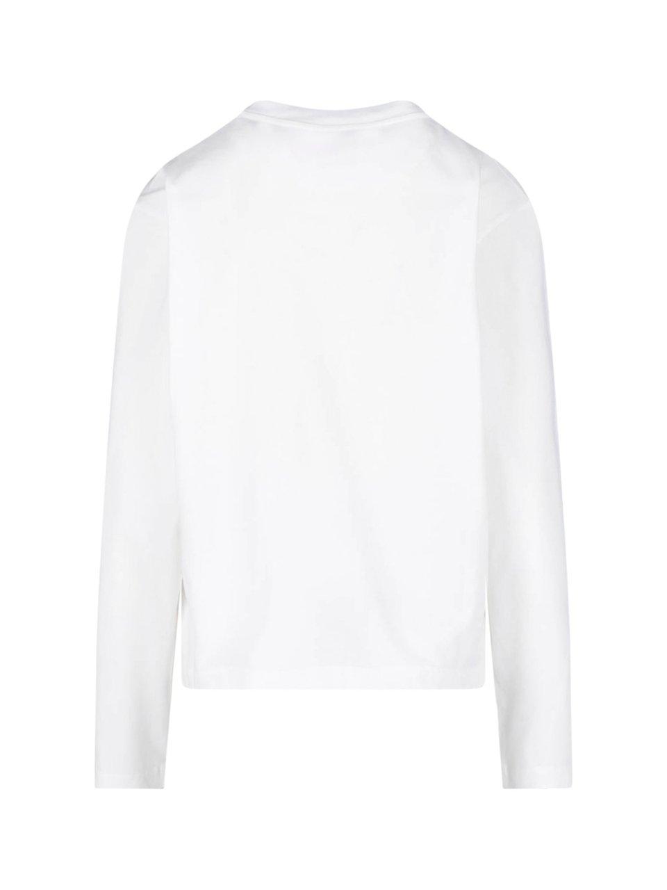Jil Sander White Crewneck Long-Sleeve Cotton T-Shirt Wit