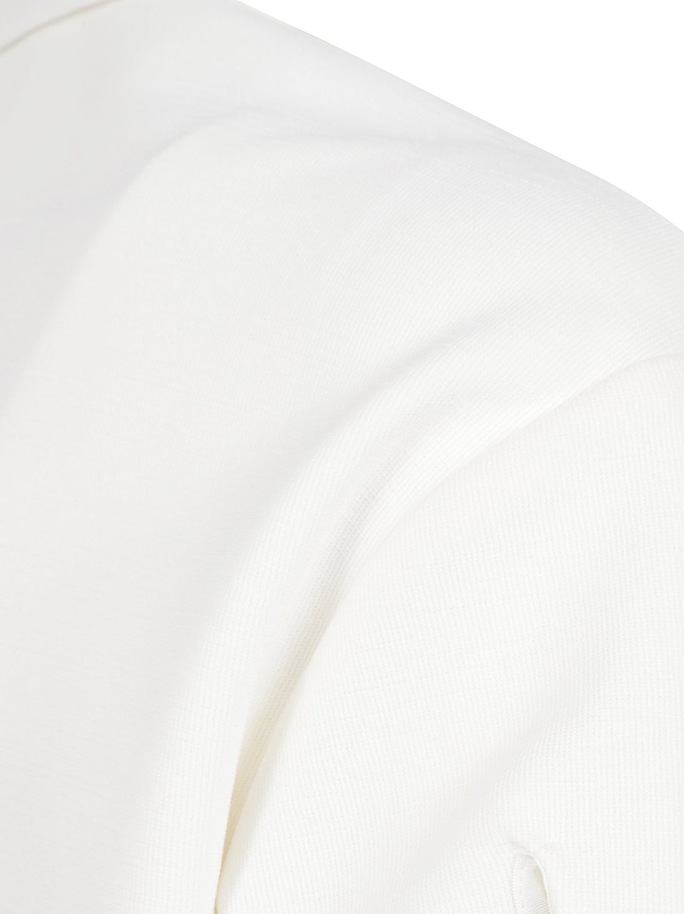 Jil Sander Compact White Cotton Jersey Polo with Embroidered Monogram Wit