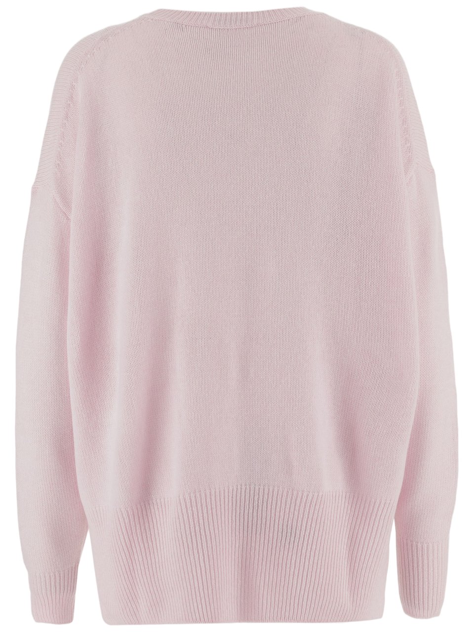 Jil Sander Pink Asymmetrical Ribbed Cashmere Sweater Wit