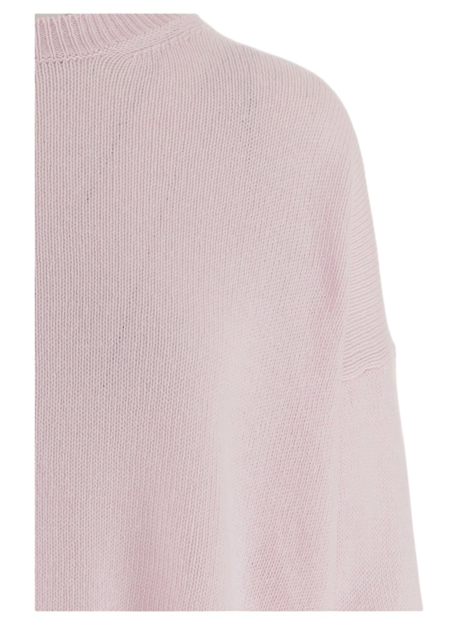Jil Sander Pink Asymmetrical Ribbed Cashmere Sweater Wit