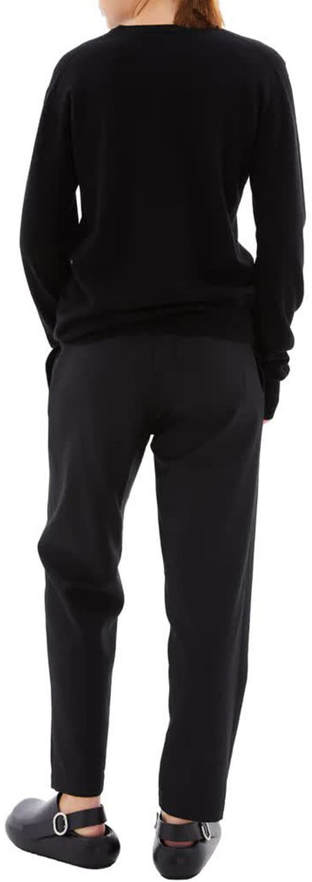 Jil Sander Black Cashmere Crew Neck Sweater Zwart