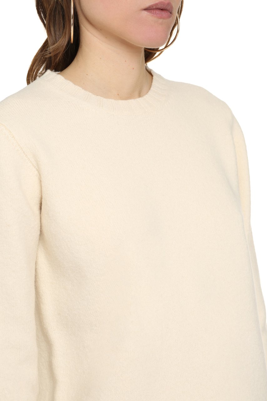 Jil Sander Crew-neck wool sweater Neutraal