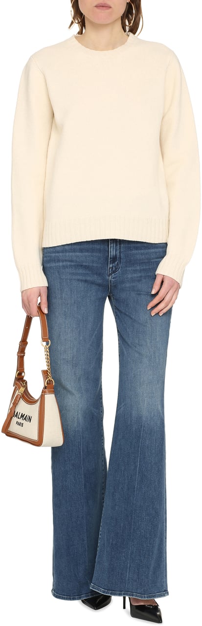 Jil Sander Crew-neck wool sweater Neutraal
