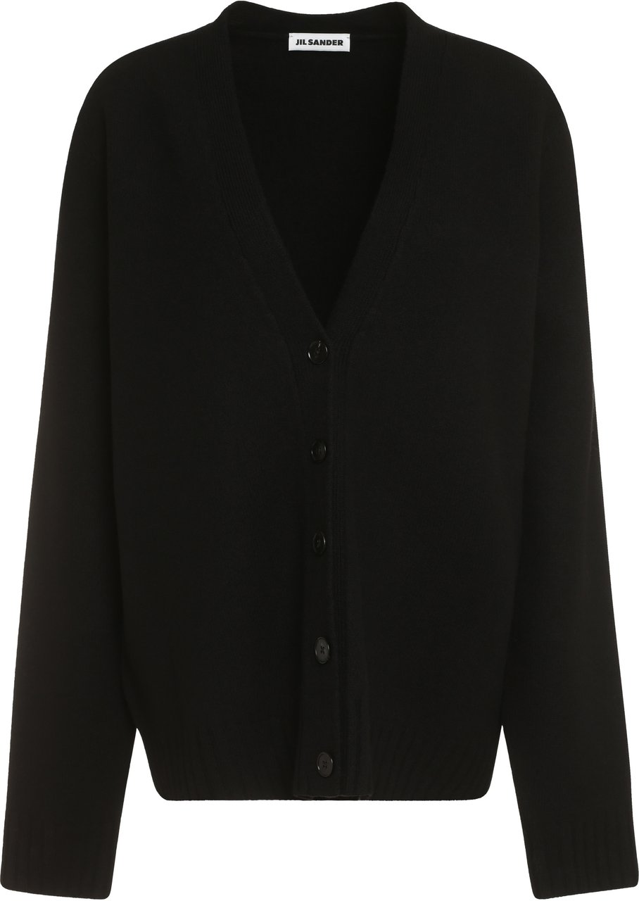 Jil Sander Wool cardigan Zwart