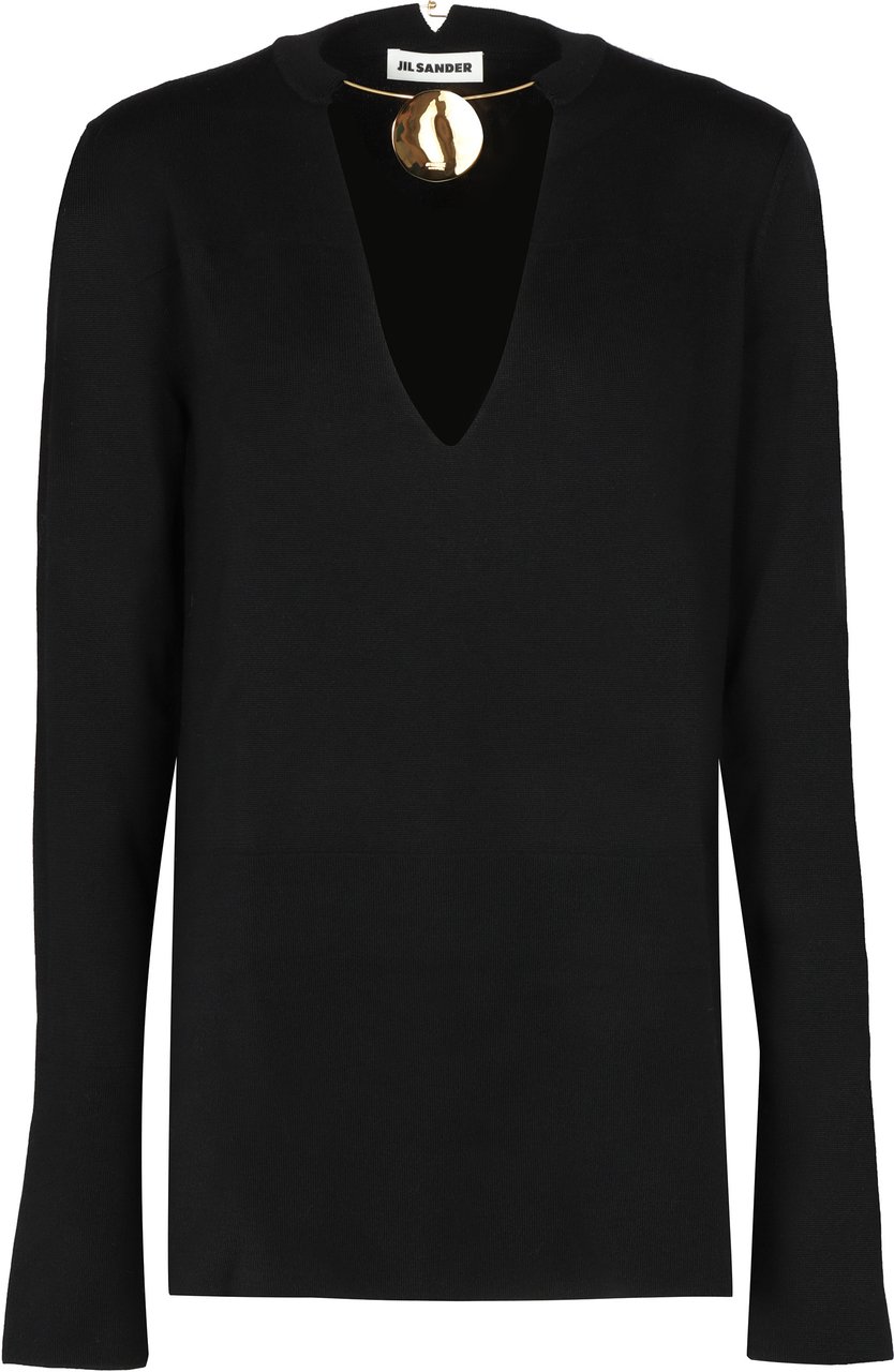 Jil Sander Wool sweater Zwart