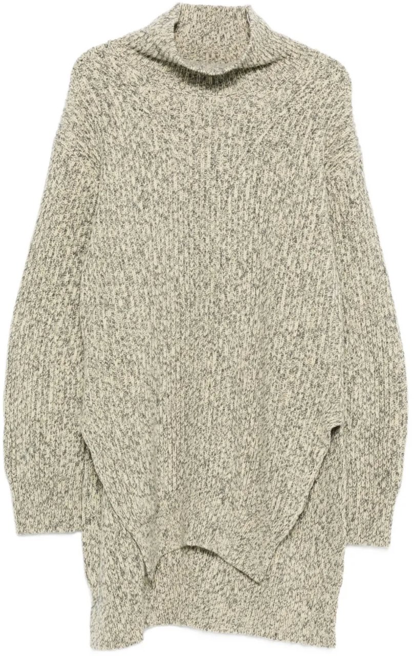 Jil Sander High Neck Long Sleeve Jumper Grey Grijs