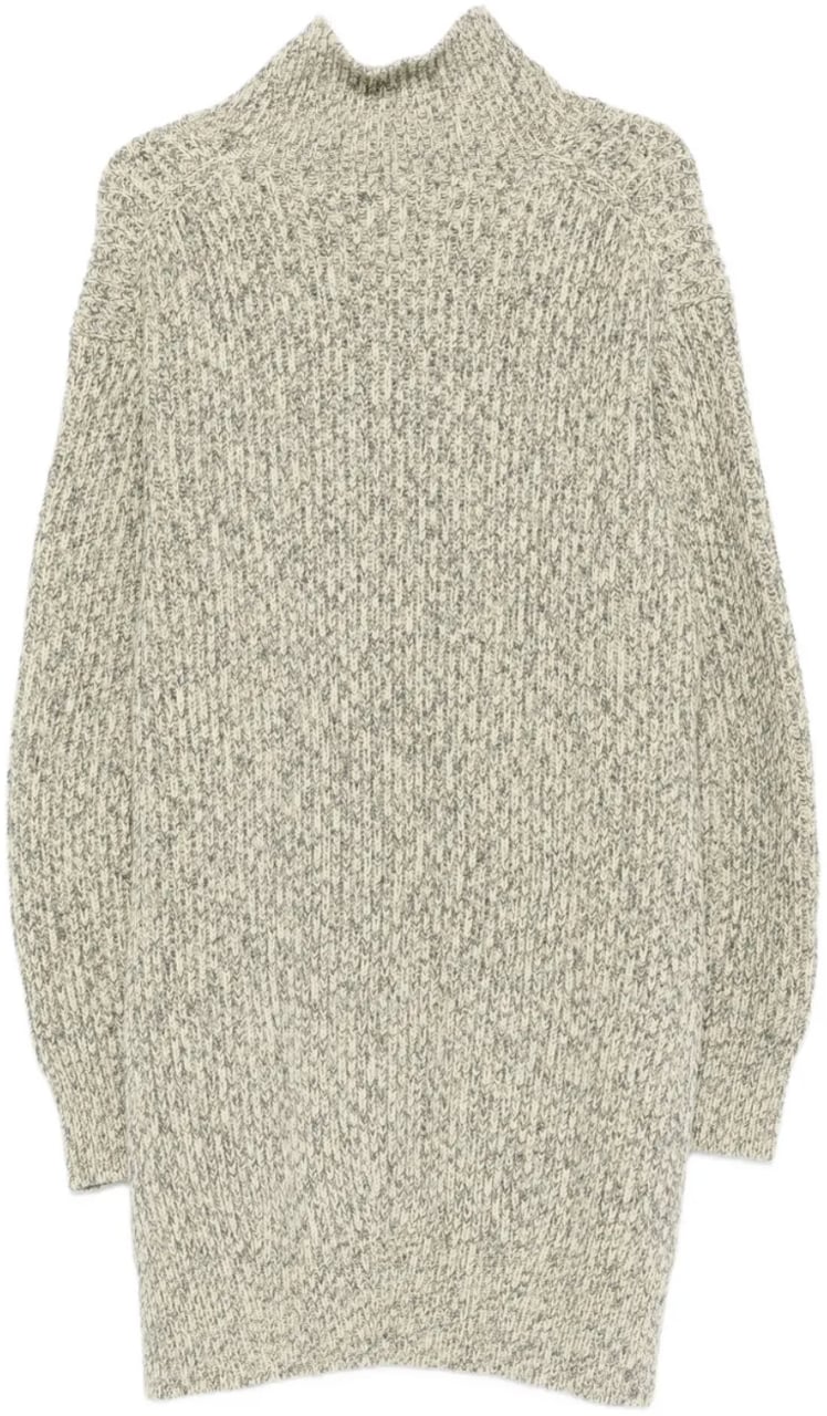 Jil Sander High Neck Long Sleeve Jumper Grey Grijs