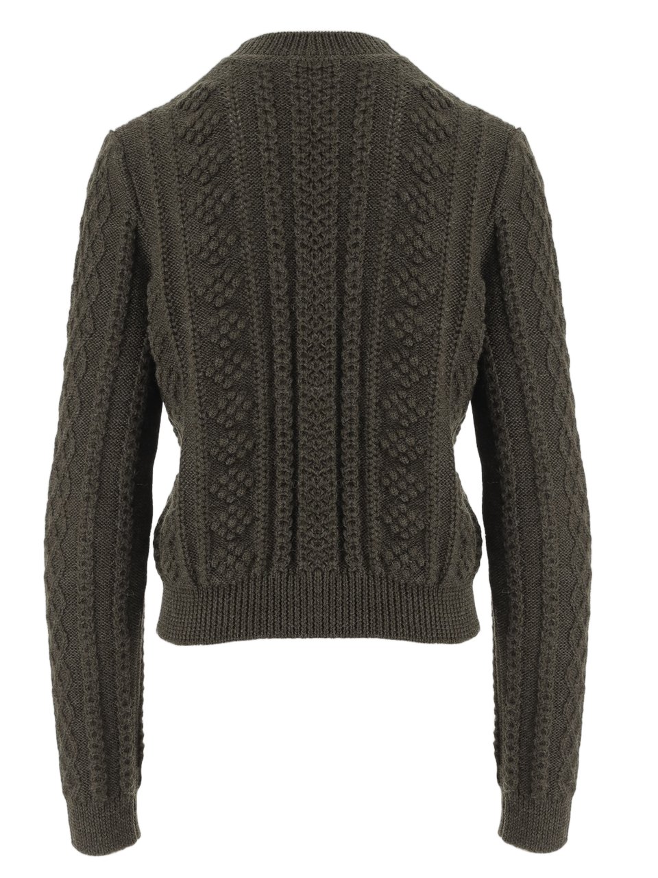 Jil Sander Geometric Pattern Sequin Embellished Wool Sweater Zwart