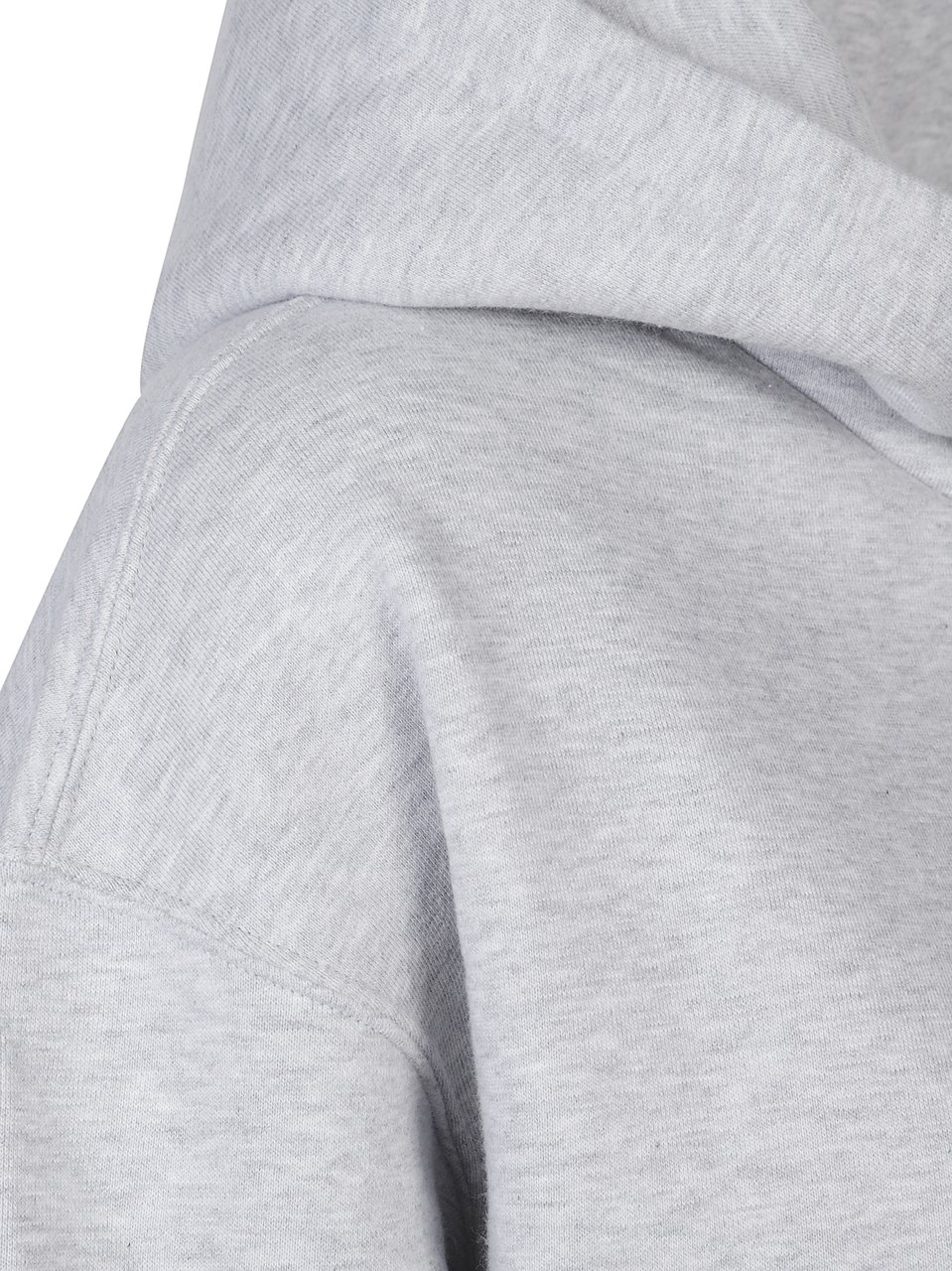 Jil Sander Grey Drawstring Hood Cotton Hoodie Wit