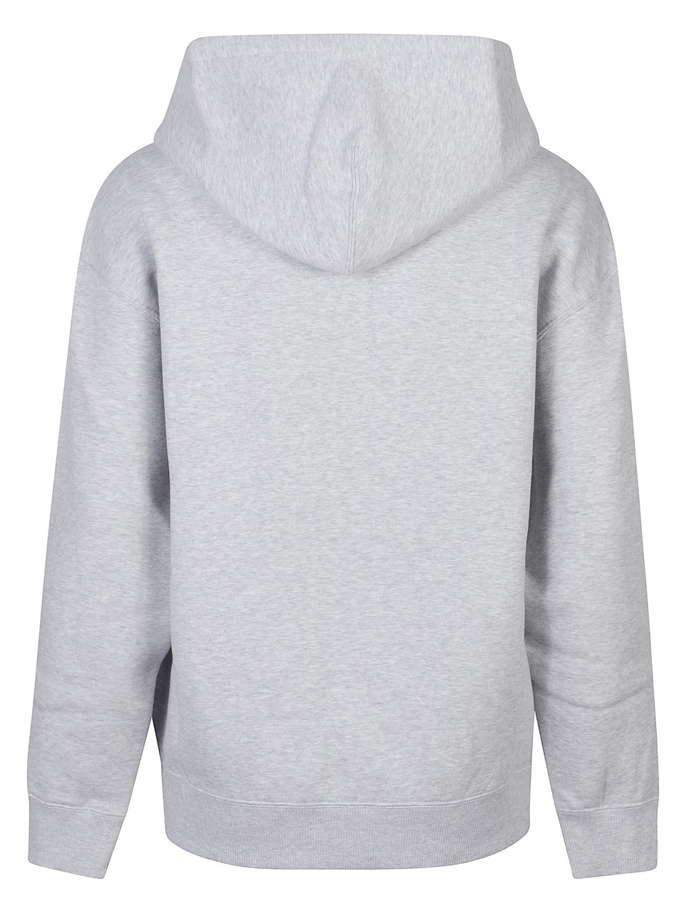 Jil Sander Grey Drawstring Hood Cotton Hoodie Wit