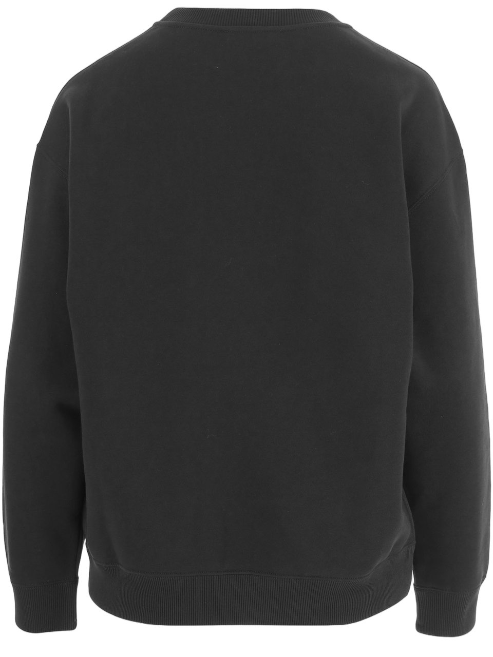 Jil Sander Black Contrast Logo Cotton Sweatshirt Zwart