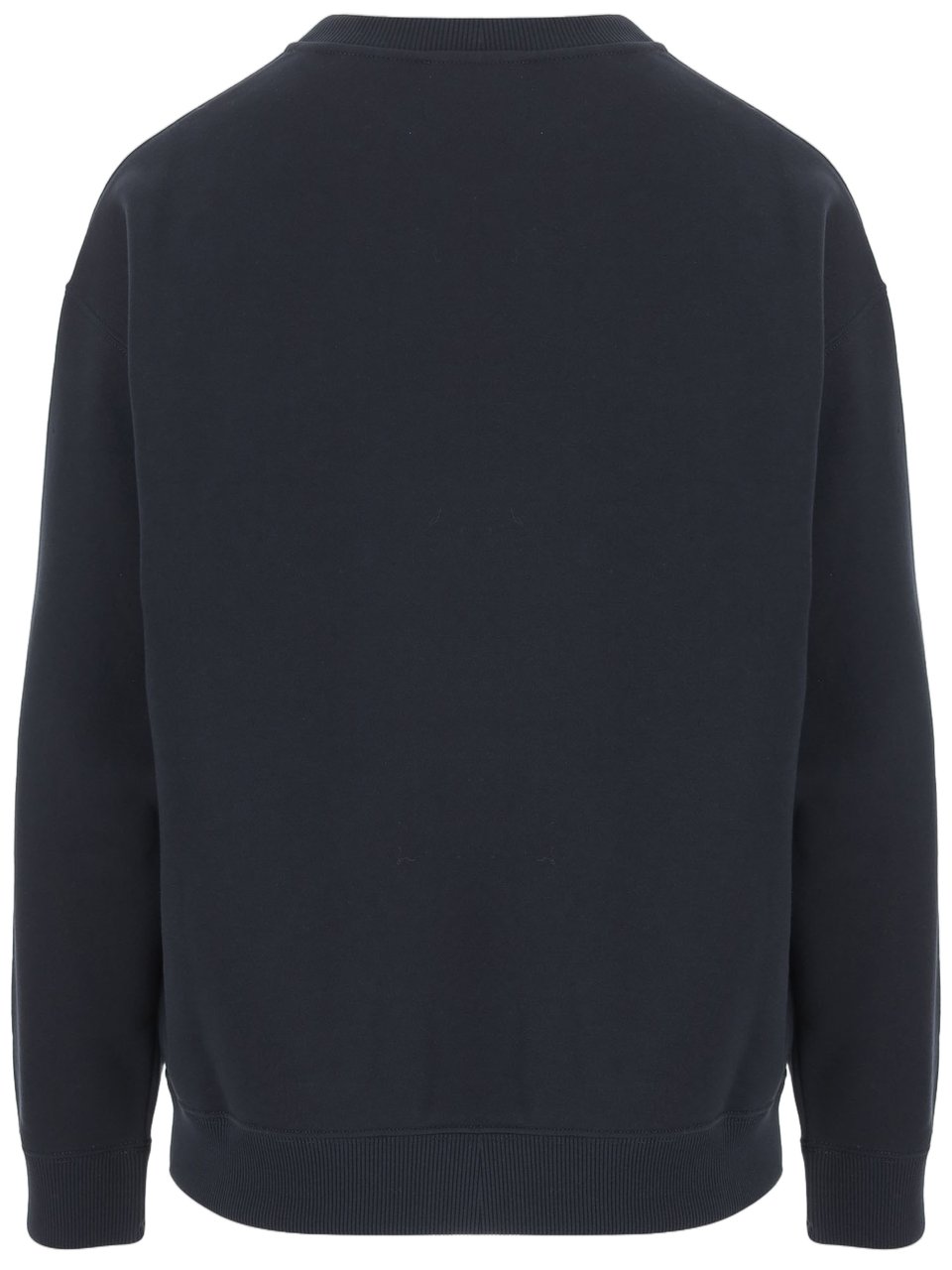 Jil Sander Navy Curved Hem Cotton Sweatshirt Zwart