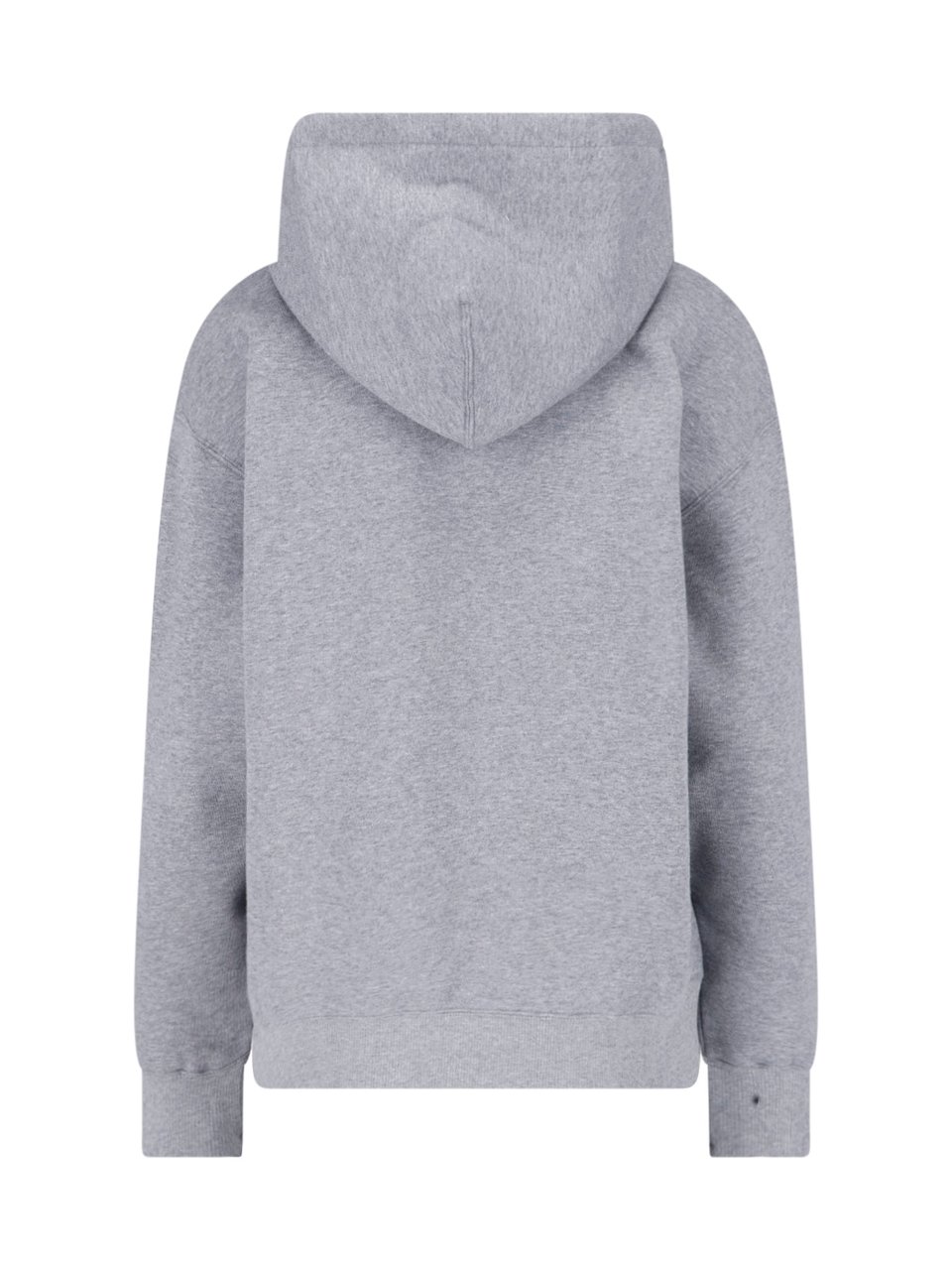 Jil Sander Relaxed Fit Grey Hooded Sweatshirt with Drawstring Grijs