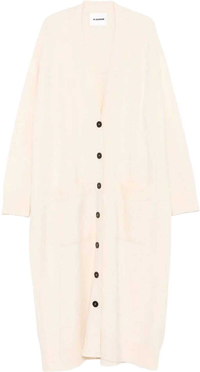 Jil Sander Long Fit Cardigan Beige Beige