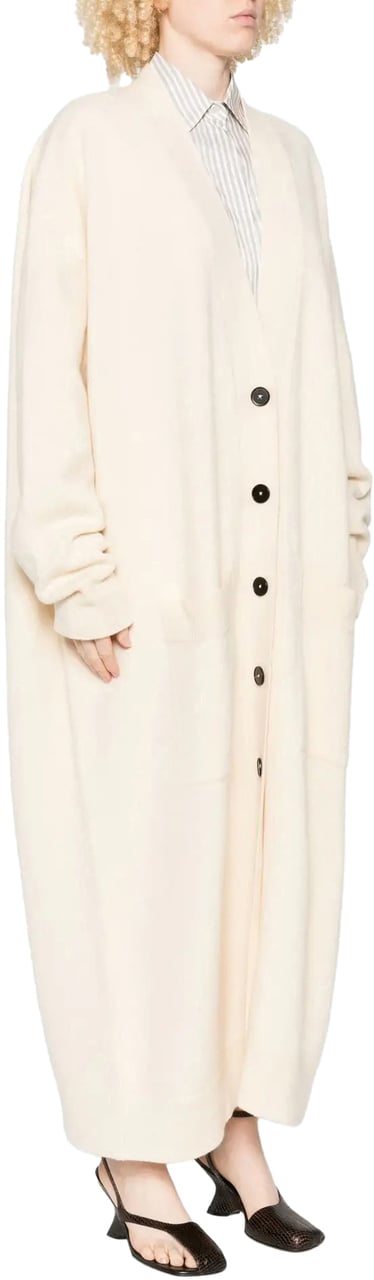 Jil Sander Long Fit Cardigan Beige Beige