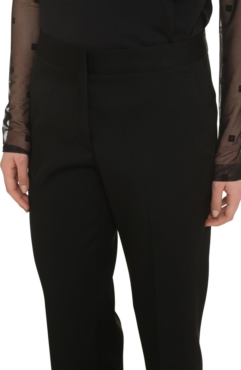 Jil Sander Wool cropped trousers Zwart
