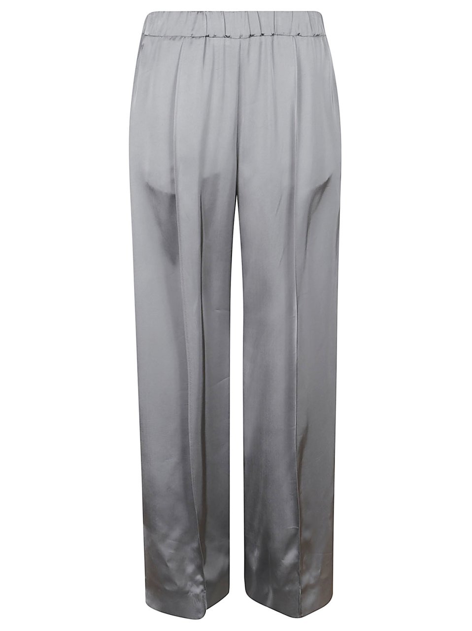 Jil Sander Silky Texture Trousers with Elegant Draping Grijs