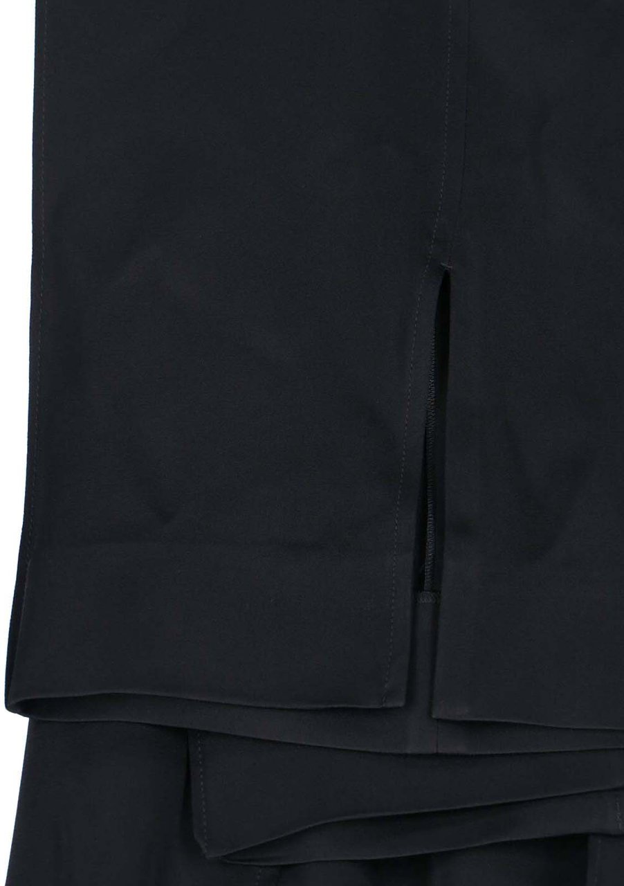 Jil Sander Tailored Wide-Leg Pants with Mid-Rise Waistband Zwart