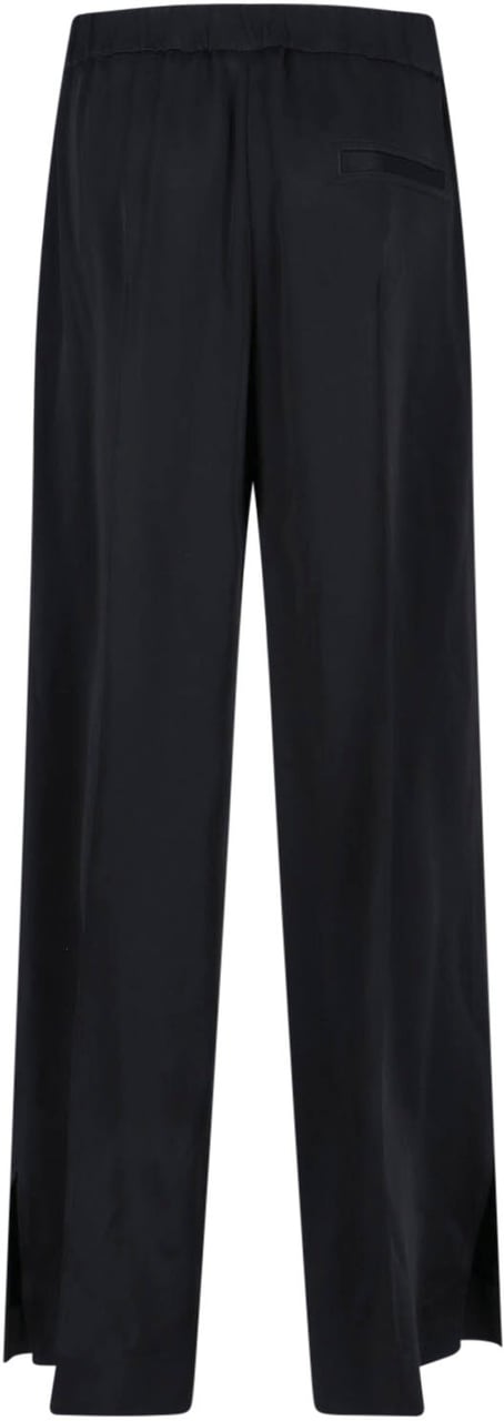 Jil Sander Tailored Wide-Leg Pants with Mid-Rise Waistband Zwart