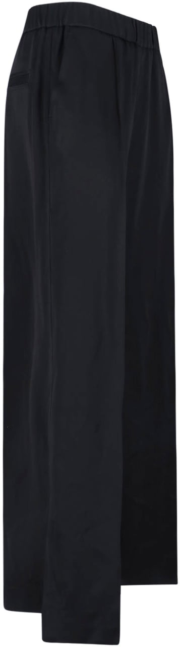 Jil Sander Tailored Wide-Leg Pants with Mid-Rise Waistband Zwart