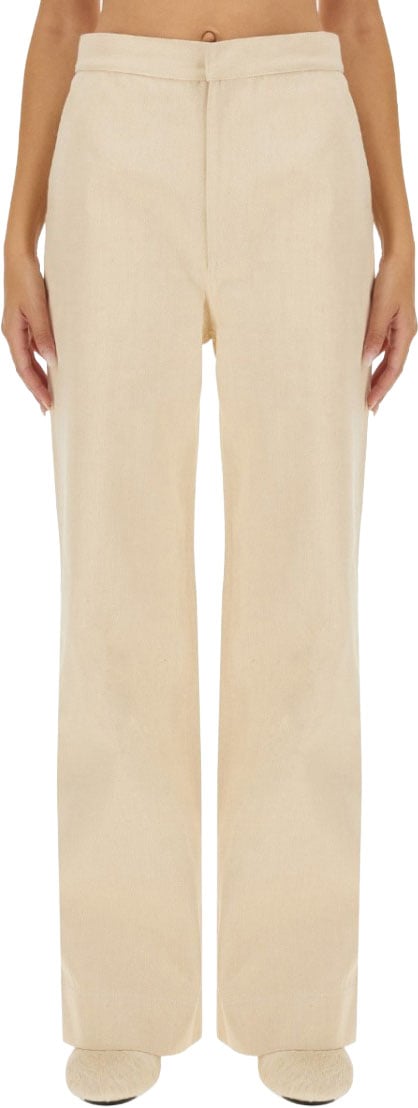 Jil Sander Regular-Fit Flared Pants With Classic Pockets Neutraal