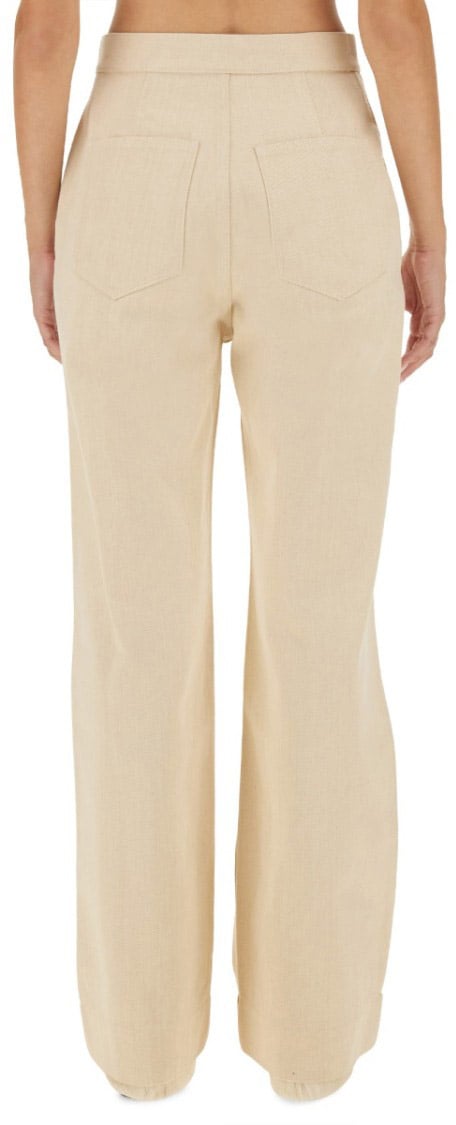 Jil Sander Regular-Fit Flared Pants With Classic Pockets Neutraal
