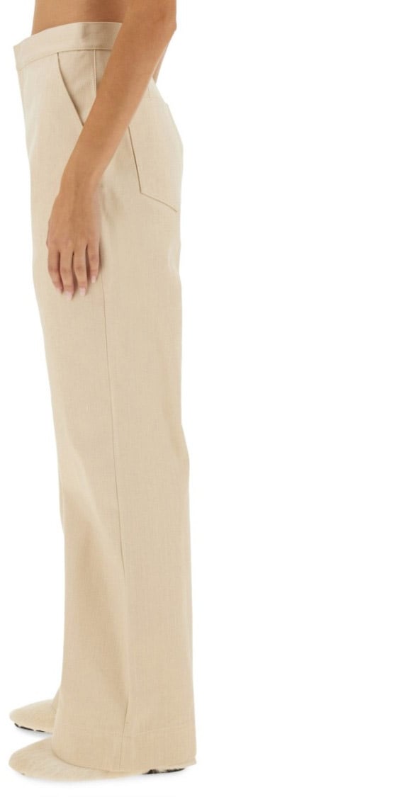 Jil Sander Regular-Fit Flared Pants With Classic Pockets Neutraal
