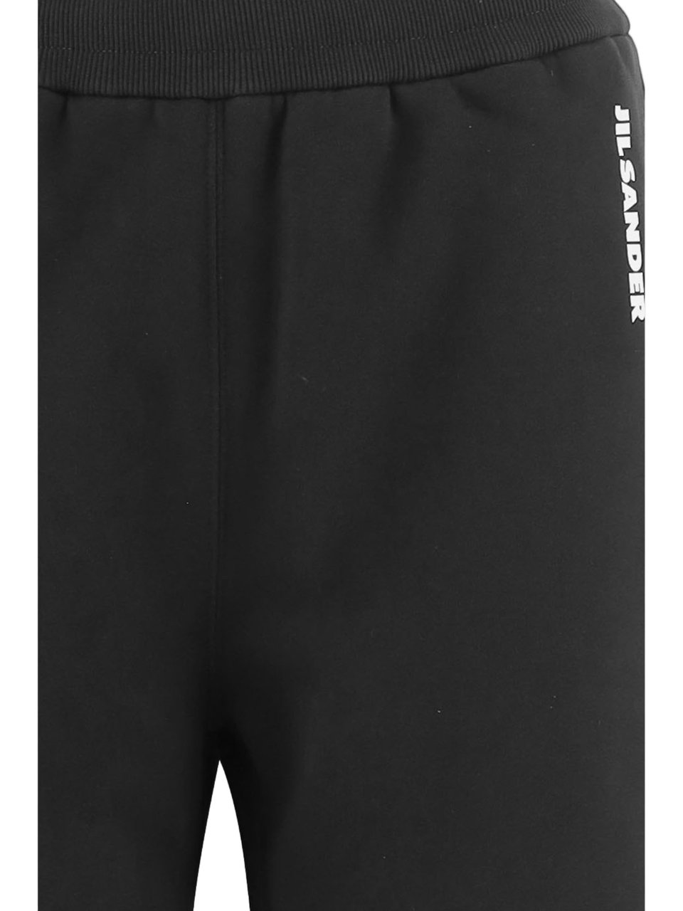 Jil Sander Black Relaxed Fit Cotton Cropped Pants Zwart