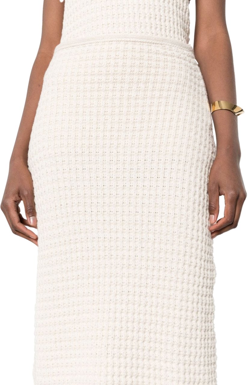 Jil Sander Midi Skirt White Wit