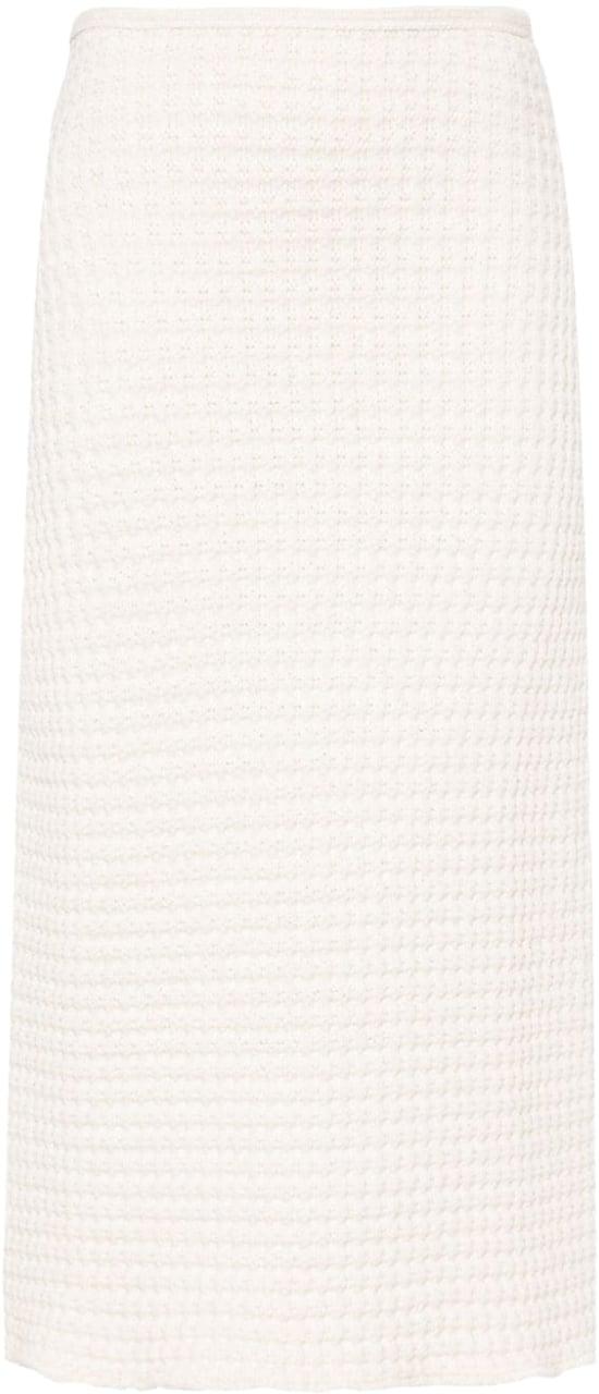 Jil Sander Midi Skirt White Wit