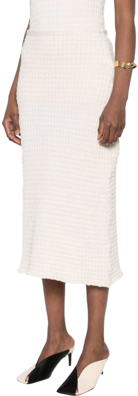 Jil Sander Midi Skirt White Wit