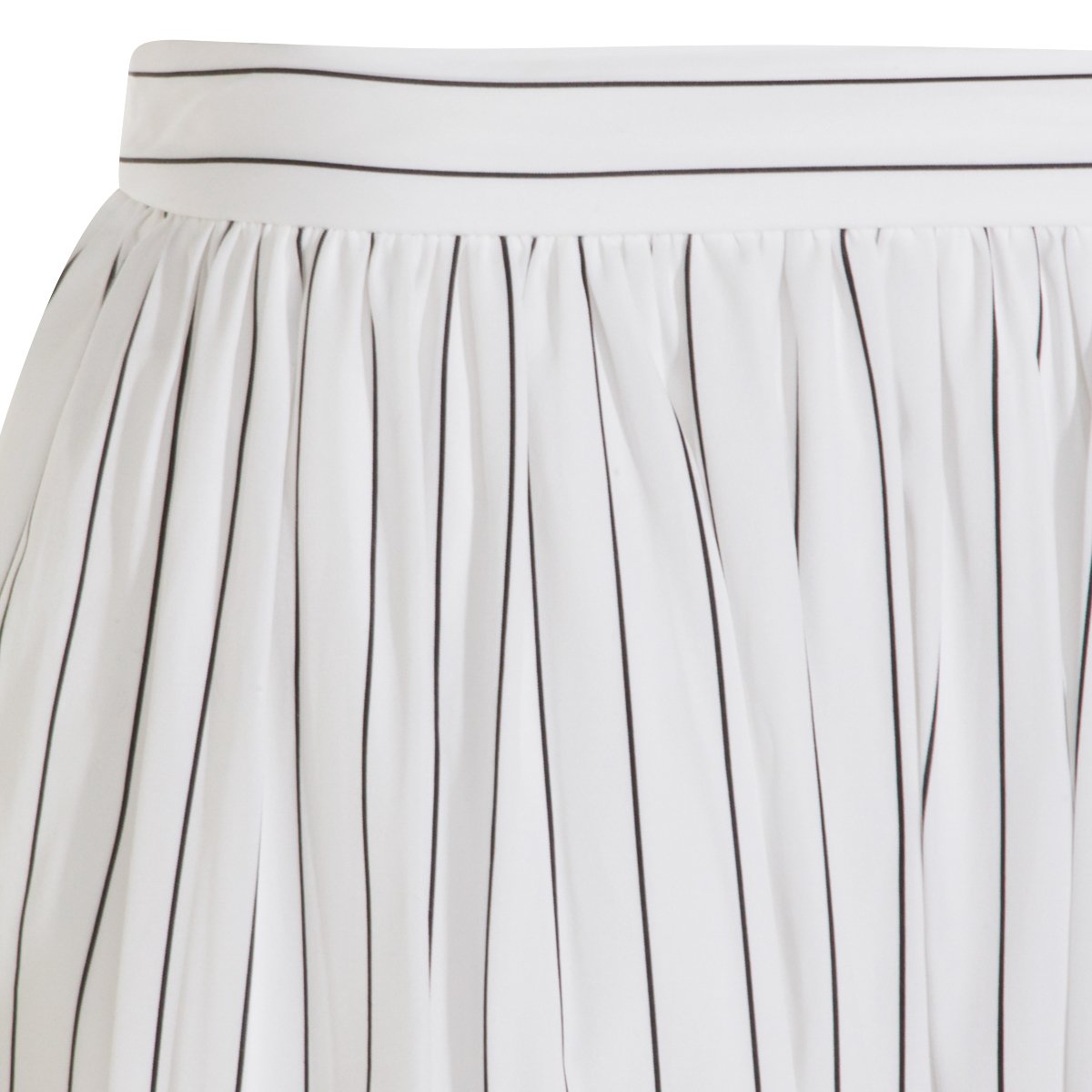 Jil Sander Cotton Midi Skirt With Striped Motif And Ruffled Hem Wit