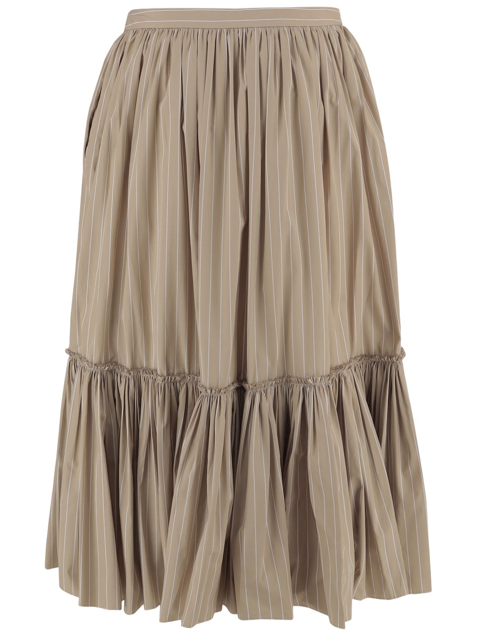 Jil Sander Cotton Skirt With Striped Pattern Roze