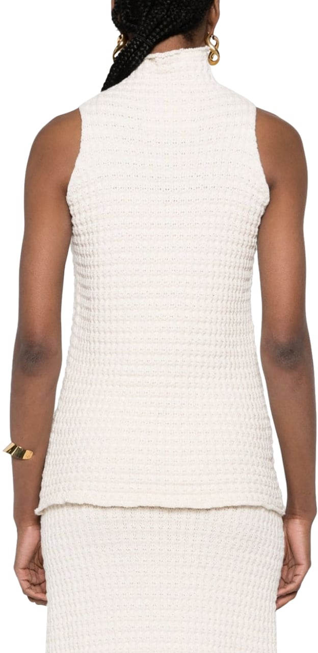 Jil Sander High Neck Top White Wit