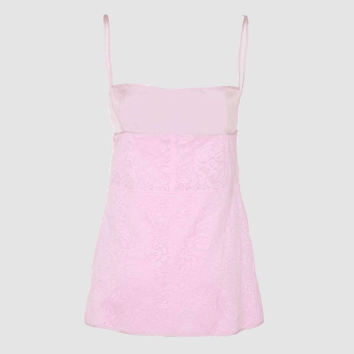 Jil Sander Floral Lace Top with Spaghetti Straps Paars