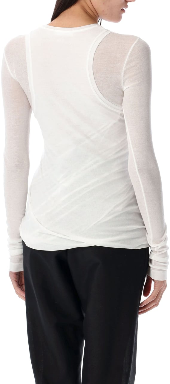 Jil Sander Double Tshirt Ls Bianco Wit