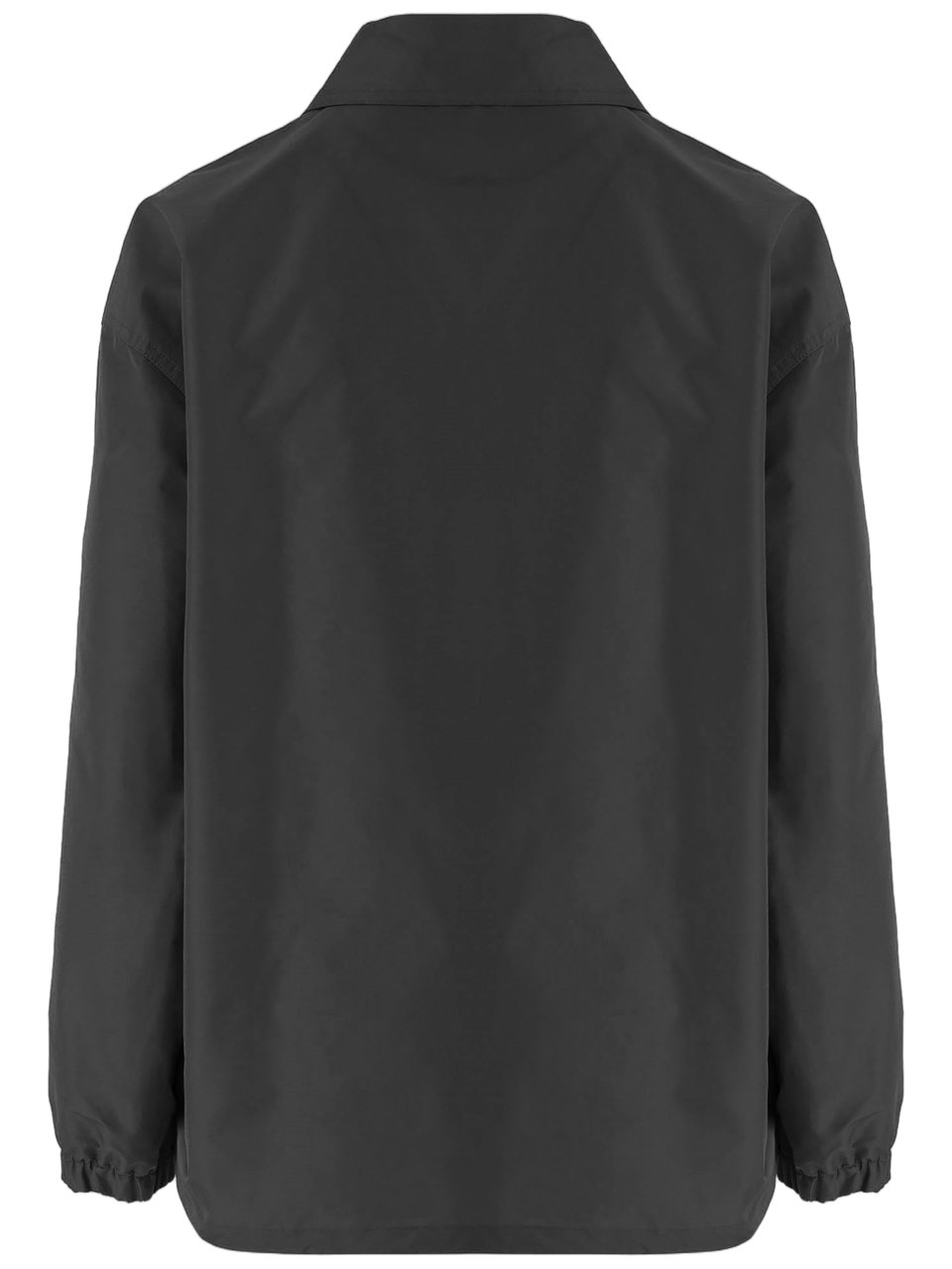 Jil Sander Long-Sleeve Nylon Jacket With Classic Collar Zwart
