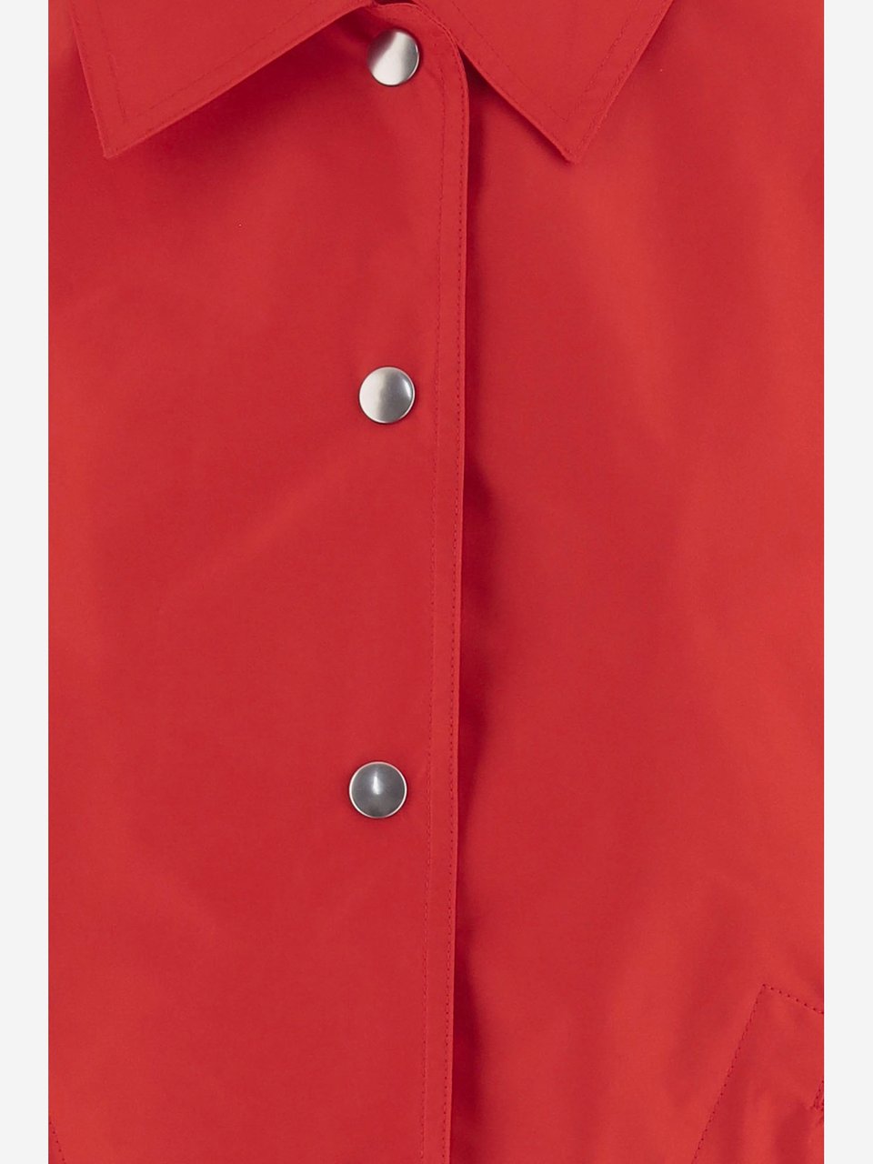 Jil Sander Nylon Jacket With Classic Collar And Logo Detail Oranje