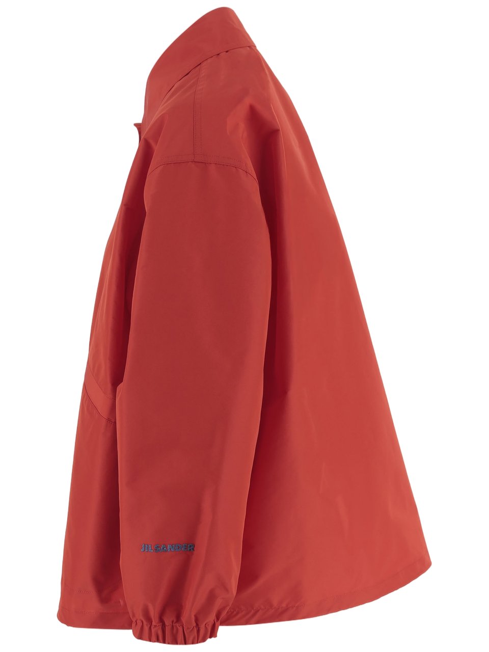 Jil Sander Nylon Jacket With Classic Collar And Logo Detail Oranje